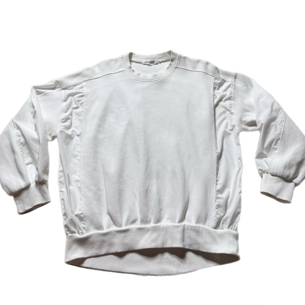 American Holic White Waffle Crewneck Sweatshirt Top M Streetwear